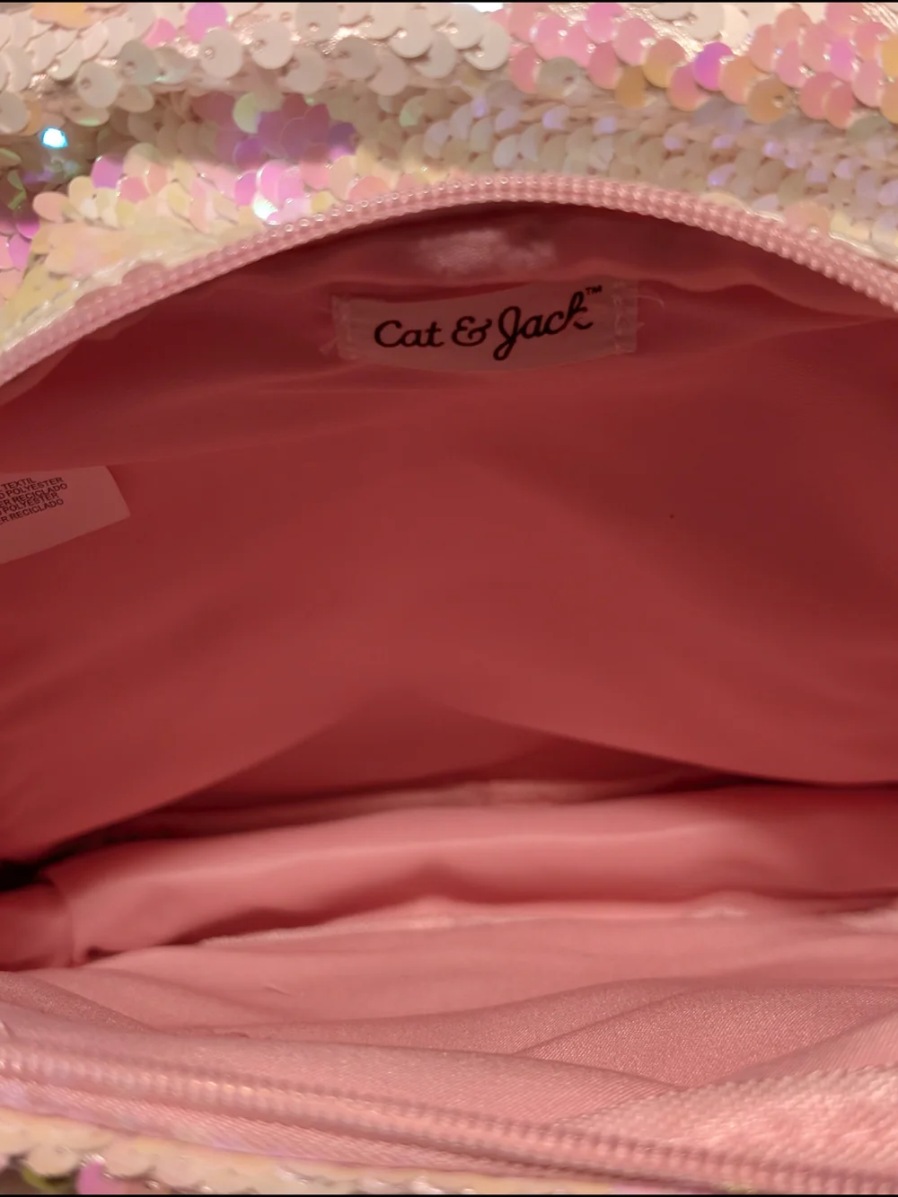 Cat & Jack Pink Sequin Llama Mini Backpack